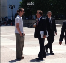 Shane Claiborne and Gov. Bill Haslam. Courtesy Shane Claiborne