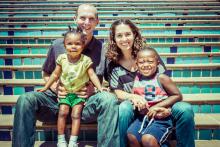 Amy Graham, with her husband, Aaron, and their children, Natalie and Elijah. 