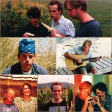Photos of the "happy fools": Grant, her husband, David, and brother-in-law, Brian (with the guitar). Via of the author