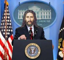 "Jesus as President." Image via Christian Piatt/Patheos. "Jesus as President." Image via Christian Piatt/Patheos.