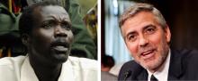 Photos of Joseph Kony (L) and George Clooney (R) via Getty Images. Photos of Joseph Kony (L) and George Clooney (R) via Getty Images.
