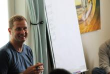 Rob Bell in Southern California Tuesday. Photo by Cathleen Falsani/Sojourners. Rob Bell in Southern California Tuesday. Photo by Cathleen Falsani/Sojourners.