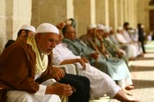 Muslims waiting for the call to prayer in Aleppo, Syria. Photo via Sadik Gulec / Shutterstock.com Photo via Sadik Gulec / Shutterstock.com