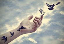 Bird tattoos come to life, Marianne D / Shutterstock.com Bird tattoos come to life, Marianne D / Shutterstock.com