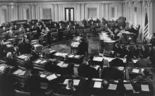 Congressional hearing in session. Everett Collection / Shutterstock Everett Collection / Shutterstock