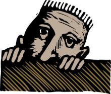 Illustration of boy hiding behind a desk, Ron and Joe / Shutterstock.com Illustration of boy hiding behind a desk, Ron and Joe / Shutterstock.com