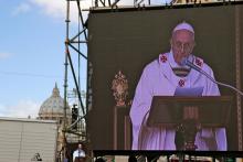 Pope Francis at his installation. marcovarro / Shutterstock.com Pope Francis at his installation. marcovarro / Shutterstock.com