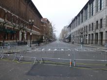 Boylston Street in Boston, blockaded one week after Boston marathon bombing. Photo via Sasha Fenix / Shutterstock.com Photo via Sasha Fenix / Shutterstock.com