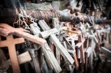 Crosses gathered for mourning. Photo courtesy Konstantin Yolshin/shutterstock.com Crosses gathered for mourning. Photo courtesy Konstantin Yolshin/shutterstock.co