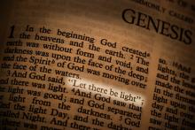 First page of Genesis, AdStock RF / Shutterstock.com