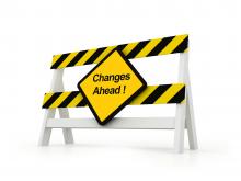 Warning: changes ahead. Image via CGinspiration/shutterstock.com Warning: changes ahead. Image via CGinspiration/shutterstock.com