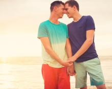 A gay couple holding hands. Image courtesy EpicStockMedia/shutterstock.com