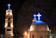 Crosses on a monastary in Maalula, near Damascus. Photo courtesy Valery Shanin/s