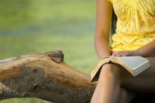 Woman reading Bible, Jacob Gregory / Shutterstock.com