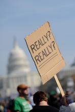 Sign at the Rally to Restore Sanity, Rena Schild / Shutterstock.com Sign at the Rally to Restore Sanity, Rena Schild / Shutterstock.com