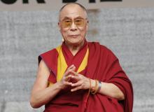 The Dalai Lama speaks to supporters in Berlin. Image courtesy vipflash/shutterst