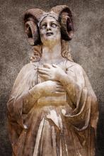 Goat-horned figure similar to the Baphomet statue proposed by the Church of Satan. Image via Heartland Arts / Shutterstock.com Image via Heartland Arts / Shutterstock.com