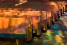 Empty church pews. Photo by Tony Marinella Photography/ Shutterstock.com.