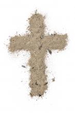A cross made of ash. Image courtesy Ansis Klucis/shutterstock.com