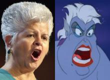 Rep. Grace Napolitano (D-California) & Ursula (The Little Mermaid) via Huffington Post