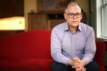 Jim Obergefell of Cincinnati is photographed in his living room. Photo via The Enquirer / Carrie Cochran / USA Today / RNS Photo via The Enquirer / Carrie Cochran / USA Today / RNS