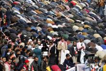 Muslims perform Friday prayers in downtown Amman. Photo courtesy of REUTERS/Muhammad Hamed Photo courtesy of REUTERS/Muhammad Hamed