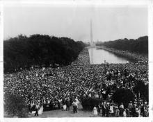 On Aug. 28, 1963, Martin Luther King, Jr. addressed the crowd gathered during the March on Washington. Photo courtesy RNS. Photo courtesy RNS.