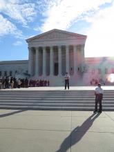 A view of the Supreme Court on Oct. 7, 2014. Photo via Lauren Markoe / RNS. A view of the Supreme Court on Oct. 7, 2014. Photo via Lauren Markoe / RNS.
