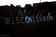 Aug. 5, 2012 vigil in Wisconsin, RNS photo by Lacy Landre