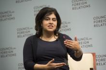 Baroness Sayeeda Warsi, the first Muslim member of a British Cabinet. Photo by Kaveh Sardari/Council on Foreign Relations.