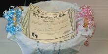 Priests for Life dedicated naming certificates for babies who died in clinic of Dr Gosnell. Photo via RNS/Priests for Life.
