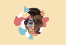Illustration by Jennifer Heuer A collage of different faces forming one human head