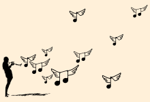 Illustration by Matt Chase Silhouette of a musician playing the saxophone with music notes wafting into the air.