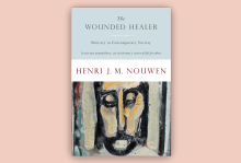 The image shows the cover of the book "The Wounded Healer" by Henry Nouwen