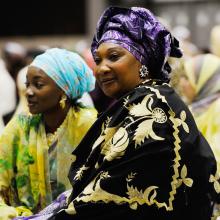 Los Angeles-area Muslims mark the beginning of Eid Ul-Fitr, August 2011. Photo b