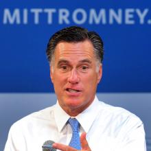 Mitt Romney, July 23, 2012. Photo by FREDERIC J. BROWN/AFP via Getty Images. 