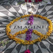 The Strawberry Fields "Imagine" memorial in NYC's Central Park. Image via Wylio http://www.wylio.com/credits/Flickr/2512334908 Imagine. Image via http://www.wylio.com/credits/Flickr/2512334908