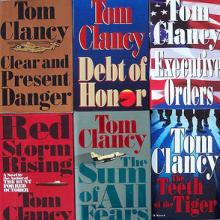 Tom Clancy novels, cdrummbks / Flickr.com