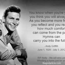Andy Griffith tribute image by TheGodArticle.com via Facebook. 