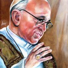Painting of Pope Francis by faithmouse / Flickr.com 