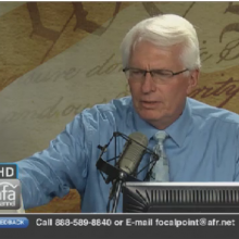 Screenshot of Bryan Fischer's webcast