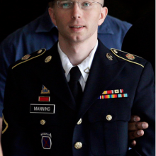 Army Private Bradley Manning faces 35 years in prison, a judge ruled today. Phot