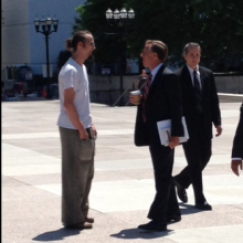 Shane Claiborne and Gov. Bill Haslam. Courtesy Shane Claiborne