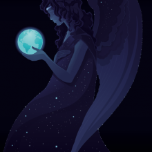 An angel holds the earth in silence. Image courtesy Danilo Sanino/shutterstock.c