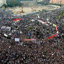 Tahrir Square, November 2011. Image via Wiki Commons http://upload.wikimedia.org/wikipedia/commons/0/00/Tahrir_Square_on_Novembe Tahrir Square, November 2011. Image via Wiki Commons.