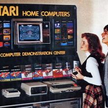 Atari gaming demo center, circa 1980. Image via wylio