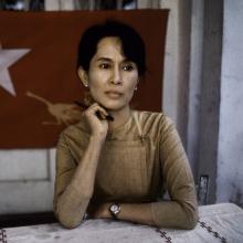 Nobel laureate and Burmese opposition leader, Ang San Suu Kyi. 