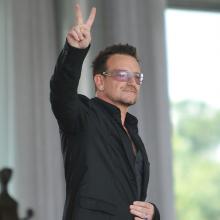 Rock star and international AIDS activist, Bono, in Brazil, April 2011. Photo by