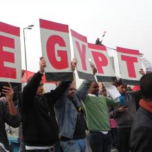 A peaceful demonstration floods Tahrir Square last Friday. Image courtesy of Kar