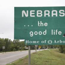 Nebraska welcome sign, spirit of america / Shutterstock.com